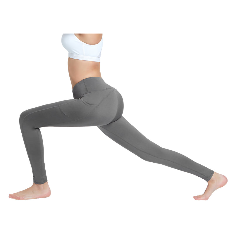 Mango High Waist Yoga Pants Dark Gray